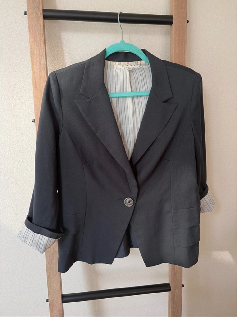 CAbi Black Tailored Women's Blazer with Single Button
